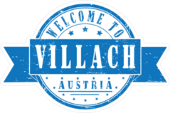 Welcome To Villach Austria Ribbon Stamp Sticker