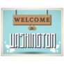 Welcome To Washington Illustrated Sign Sticker