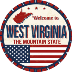 Welcome To West Virginia Vintage American Illustration Sticker
