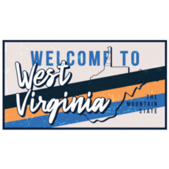 Welcome To West Virginia Vintage Typography Sticker