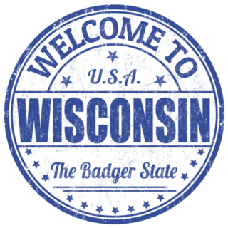 Welcome To Wisconsin Blue The Badger State Sticker