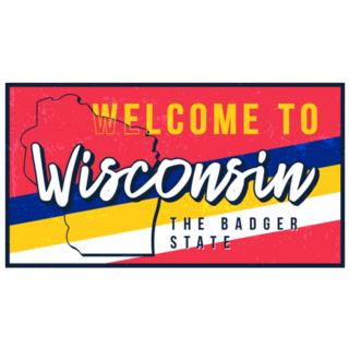 Welcome To Wisconsin The Badger State Illustration Sticker