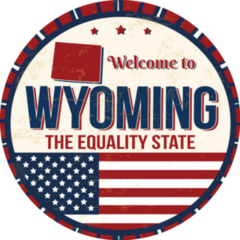 Welcome To Wyoming Red Burst Sticker