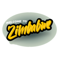 Welcome To Zimbabwe Brush Lettering Sticker