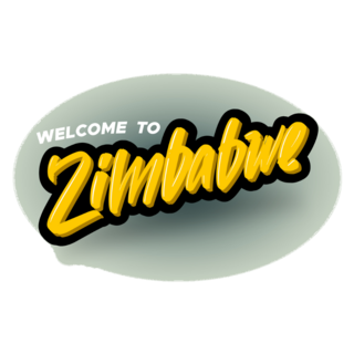 Welcome To Zimbabwe Brush Lettering Sticker
