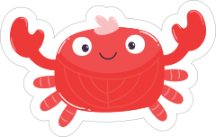 Welcoming Crab Sticker