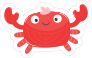 Welcoming Crab Sticker