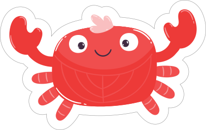 Welcoming Crab Sticker