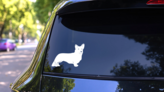 Welsh Corgi Dog Sticker on a Rear Car Window (New) example