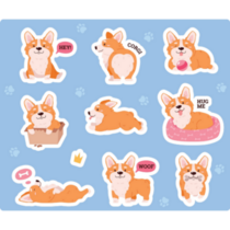 Welsh Corgi Sticker Sheet