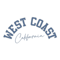 West Coast California College Lettering Sticker