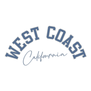 West Coast California College Lettering Sticker