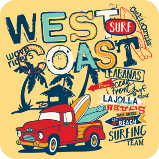 West Coast Surf Riders Sticker