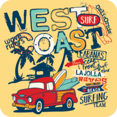 West Coast Surf Riders Sticker