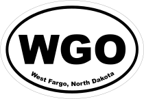 West Fargo, North Dakota Oval Stickers