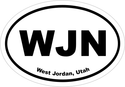 West Jordan, Utah Oval Stickers
