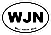 West Jordan, Utah Oval Stickers