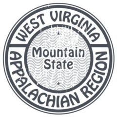 West Virginia, Appalachian Region Round Sticker