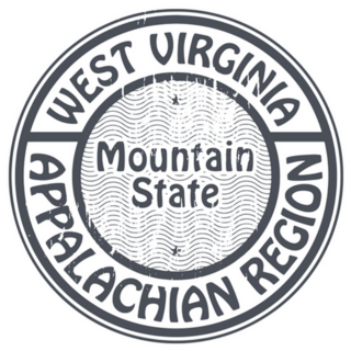 West Virginia, Appalachian Region Round Sticker