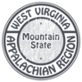 West Virginia, Appalachian Region Round Sticker