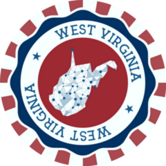 West Virginia Badge USA Sticker