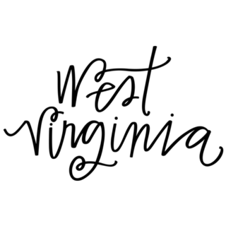 West Virginia Beautiful Lettering Sticker