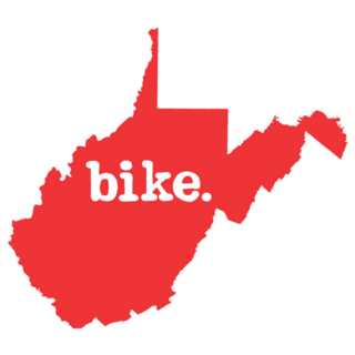 West Virginia Bike Lettering Sticker