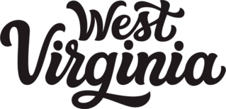 West Virginia Calligraphy Sticker
