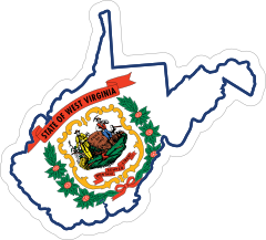 West Virginia Flag State Sticker