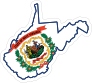 West Virginia Flag State Sticker