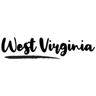 West Virginia - Inspirational Typography Sticker