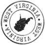 West Virginia Map Silhouette Postal Lettering Sticker