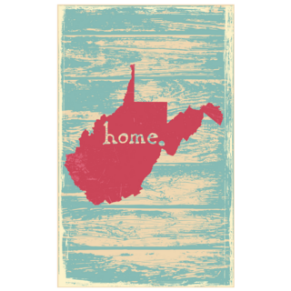 West Virginia Nostalgic Rustic Home Sticker