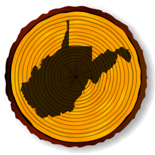 West Virginia On A Timber End Sticker