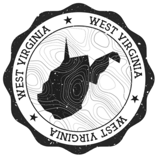 West Virginia Outdoor Stamp Round Sticker