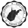 West Virginia Outdoor Stamp Round Sticker