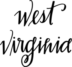 West Virginia Script Sticker