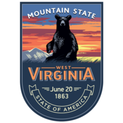 West Virginia State Emblem Sticker