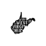 West Virginia State Map With Doodle Ornaments Sticker