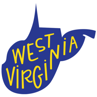 West Virginia State Outline And Hand-lettering Sticker