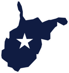 West Virginia State Shape Sticker