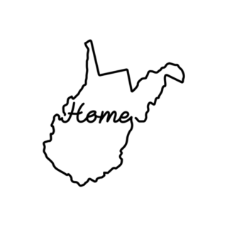 West Virginia Us State Outline Map Home Sticker