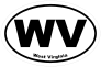 West Virginia Wv Oval Sticker