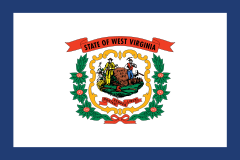 West Virginia Wv State Flag Sticker