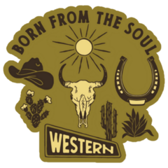 Western Born From The Soul Illustration Sticker