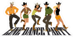 Western Country Line Dancing Stickers
