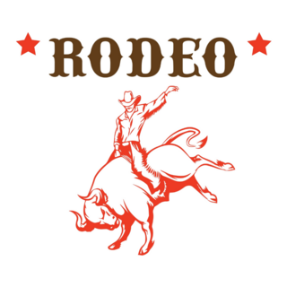 Western Cowboy Red Rodeo Sticker