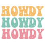 Western Cowgirl Howdy Lettering Sticker