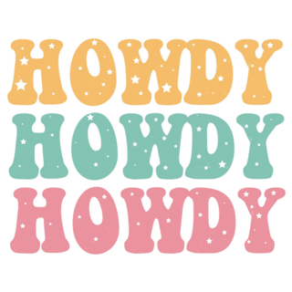 Western Cowgirl Howdy Lettering Sticker