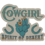 Western Cowgirl Spirit Of Desert Typography Sticker